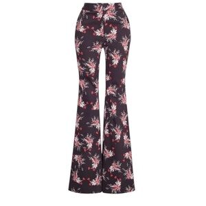 Adam Lippes WOMENS Black Floral Wide Leg Jeans size 2